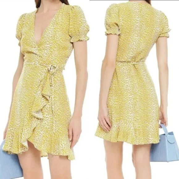 Diane Von Furstenberg Ruffled Wrap Dress 26010 - Picture 1 of 10